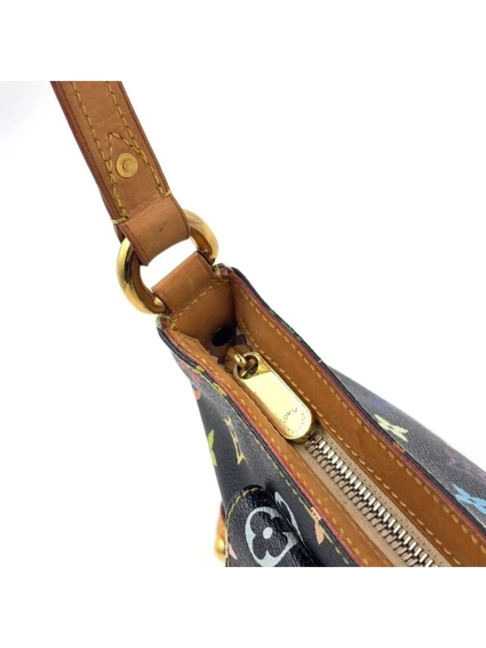 ★SOLD★ Louis Vuitton Eliza Monogram Multicolor Noir Leather Black Shoulder Bag - Picture 7 of 15